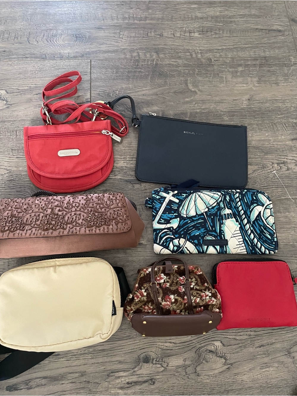 Michael Kors Baggallini Vera Bradley Gianni Conti Leather Floral Bag Lot